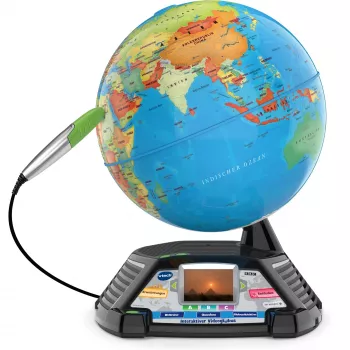 Globo video interattivo VTech 80-605404 — globo parlante educativo con contenuti audio e interattivi