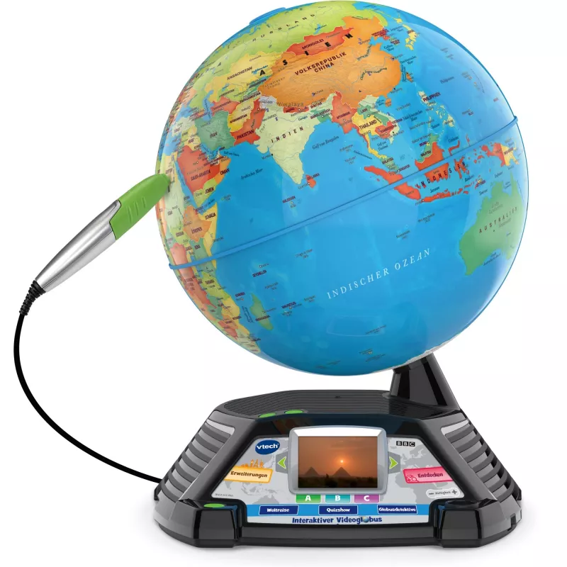 Globo video interattivo VTech 80-605404 — globo parlante educativo con contenuti audio e interattivi