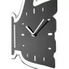 NeXtime orologio da parete 3072zw Thumbs up, 40,5x41 cm, da parete, nero/argento
