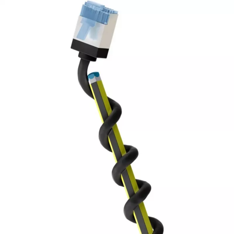 Goobay cavo patch CAT 6A ultra flessibile sottile U/FTP nero – connettore extra corto (74318)