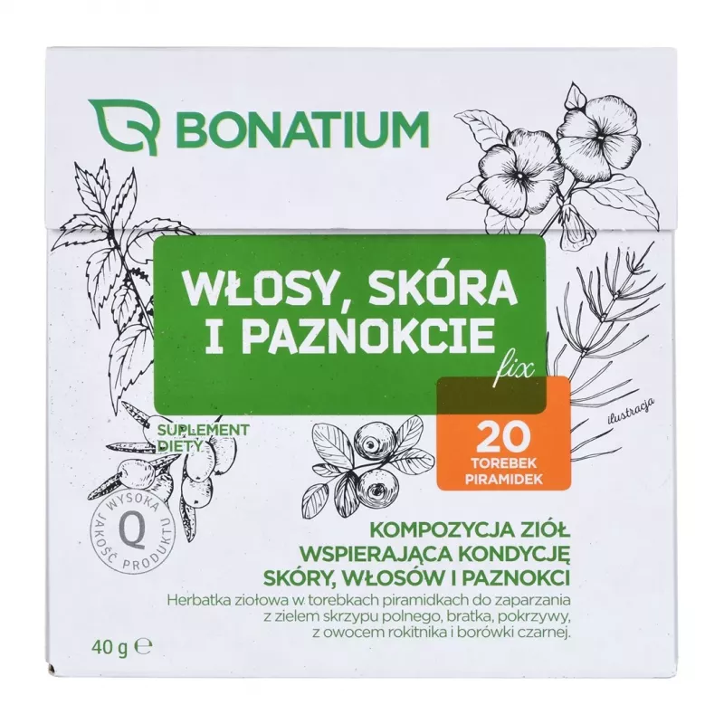 Tisana alle erbe Bonatium capelli, pelle e unghie Fix 20 pezzi