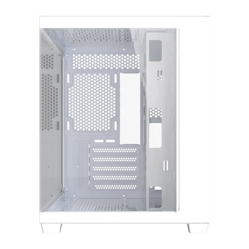 Case per computer DarkFlash B275 (bianco) compatibile Mid-Tower ATX, I/O frontale, vetro temperato