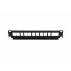 Patch panel Extralink 12 porte UTP 10 pollici case in metallo, nero