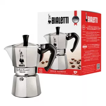 Caffettiera Bialetti Moka Express 0,3 L alluminio, nera