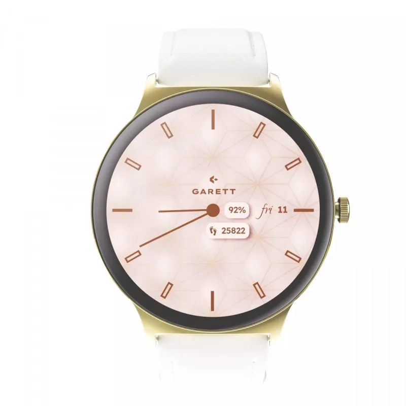 Smartwatch Garett Verona 2 Gold Mesh con Bluetooth e misuratore di frequenza cardiaca