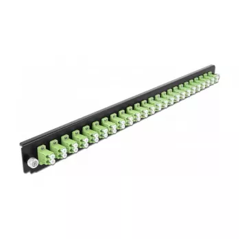 DeLOCK 19 pollici pannello frontale per scatola di giunzione 43362 24 porte LC duplex limegreen