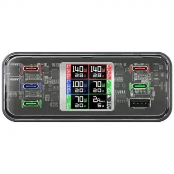 Stazione di ricarica 360W 5xUSB-C + 1xUSB-A GaN