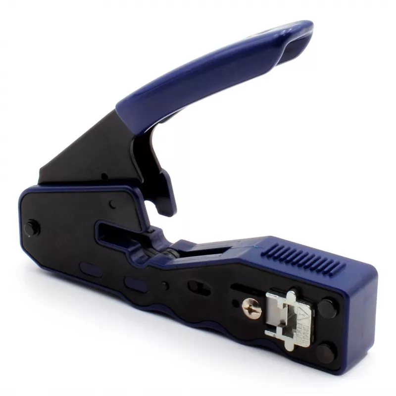Pinza crimpatrice per connettori pass-through RJ45 (8P8C) cat.5e/cat.6