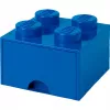 LEGO Brick Drawer 4 Blue, scatola contenitore blu