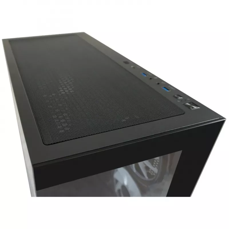 LC-Power Case MidiTower 715B nero USB3.2/Audio senza alimentatore SEAMLESS_X (LC-715B-ON)