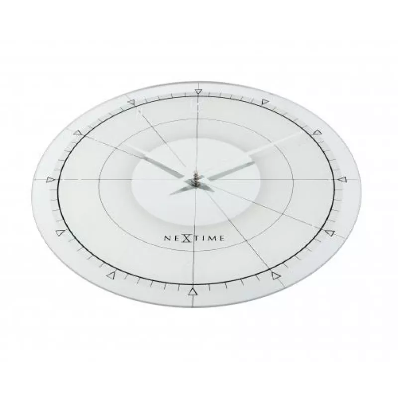 NeXtime orologio 8125 Fancy Round, Ø43 cm, da parete, bianco/argento