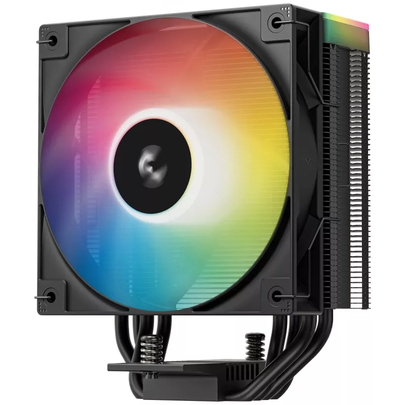 Ventola DeepCool AG400 BK ARGB V2 120 mm nero — ventola dissipatore CPU da 120 mm con cuscinetto idraulico, supporto multi-socket