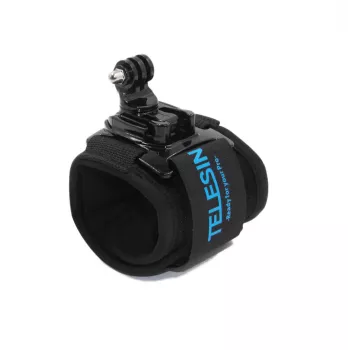 Cinturino da polso Telesin GP-WFS-220 supporto girevole per action cam, cinturino regolabile e rotazione a 360°