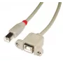 Cavo USB Lindy 31800 0,5 m USB B grigio