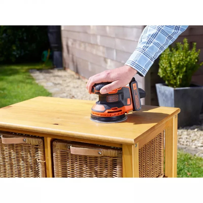 Black & Decker BDCROS18N-XJ levigatrice orbitale portatile 12000 U/min nero, arancione