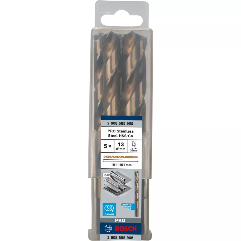 Punte elicoidali Bosch HSS Cobalt 2608585905 set da 5 pezzi