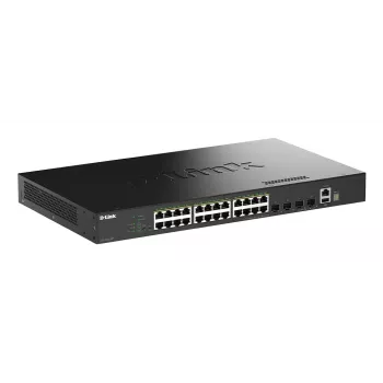 D-Link switch smart managed stackable PoE+ 28 porte Gigabit con 4 porte 10G SFP+