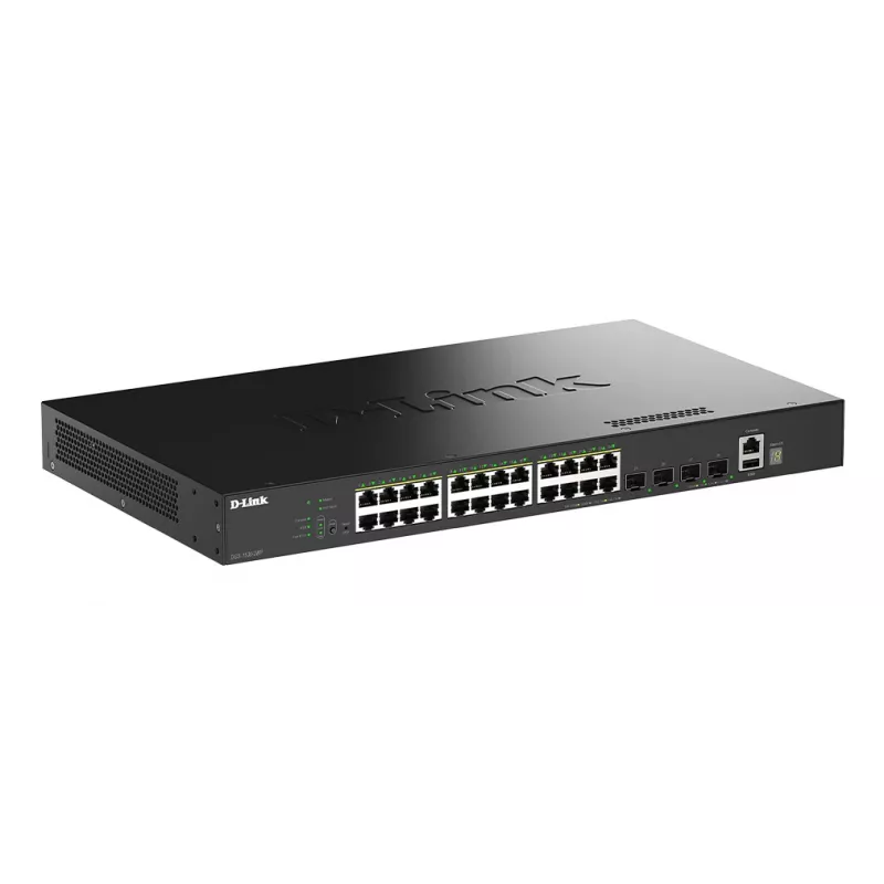 D-Link switch smart managed stackable PoE+ 28 porte Gigabit con 4 porte 10G SFP+