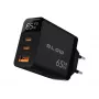 Caricabatterie da parete LCD presa USB + USB-Cx2 PD 65W GAN nero wattmetro