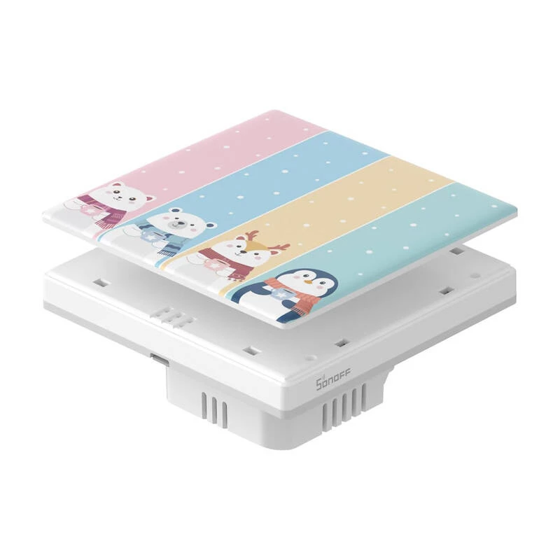Copertura decorativa Sonoff T5-4C-86-cartoon per interruttore touch – placca decorativa per serie Sonoff T5