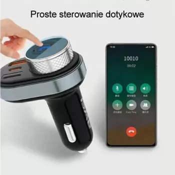 Vivavoce Awei C-843 Bluetooth 5.0 con trasmettitore FM, connettori USB e USB-C