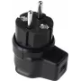 Spina angolare elettrica Bachmann in gomma piena 740.017 IP44 nero, spina angolare in gomma a 3 poli
