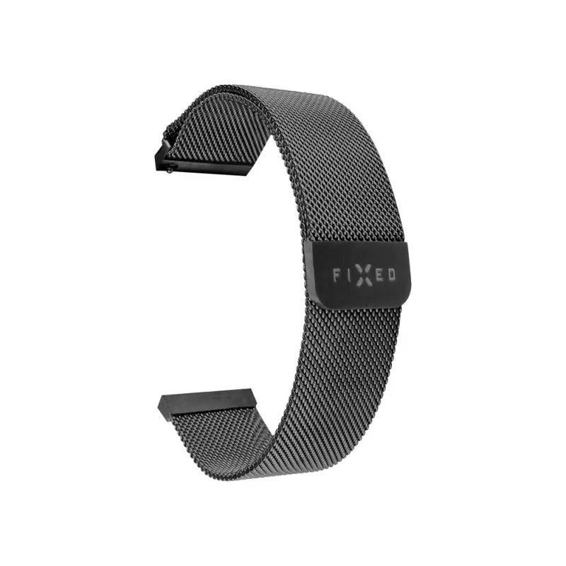 Cinturino per orologio FIXED Mesh Strap FIXMEST-18MM-BK 18 mm cambio rapido nero mesh metallo
