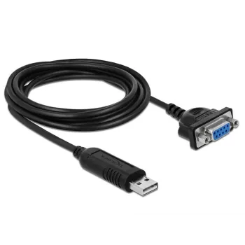 Cavo seriale DeLOCK 66281 nero 1,8 m RS-232 USB Type-A