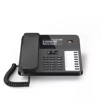 Telefono da tavolo con filo Gigaset DESK 600 nero – telefono da tavolo con filo con funzione di chiamata