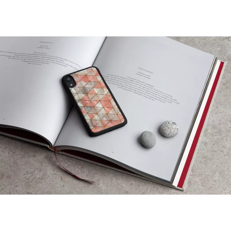 Custodia per cellulare iKins per iPhone XR — motivo diamante, nero