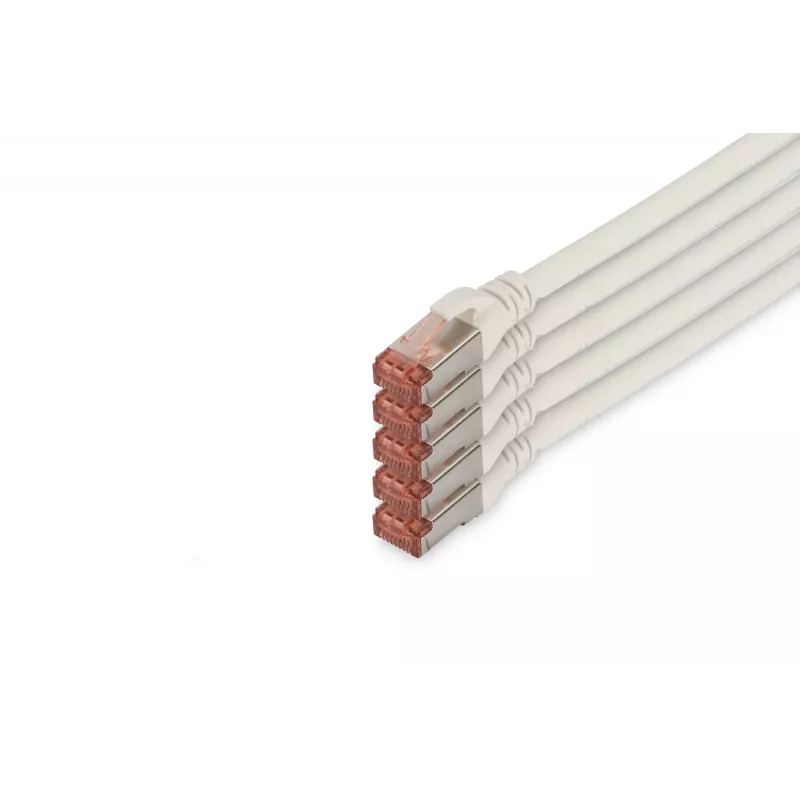 DIGITUS cavo patch CAT6 S/FTP, 10 m, bianco, confezione da 5