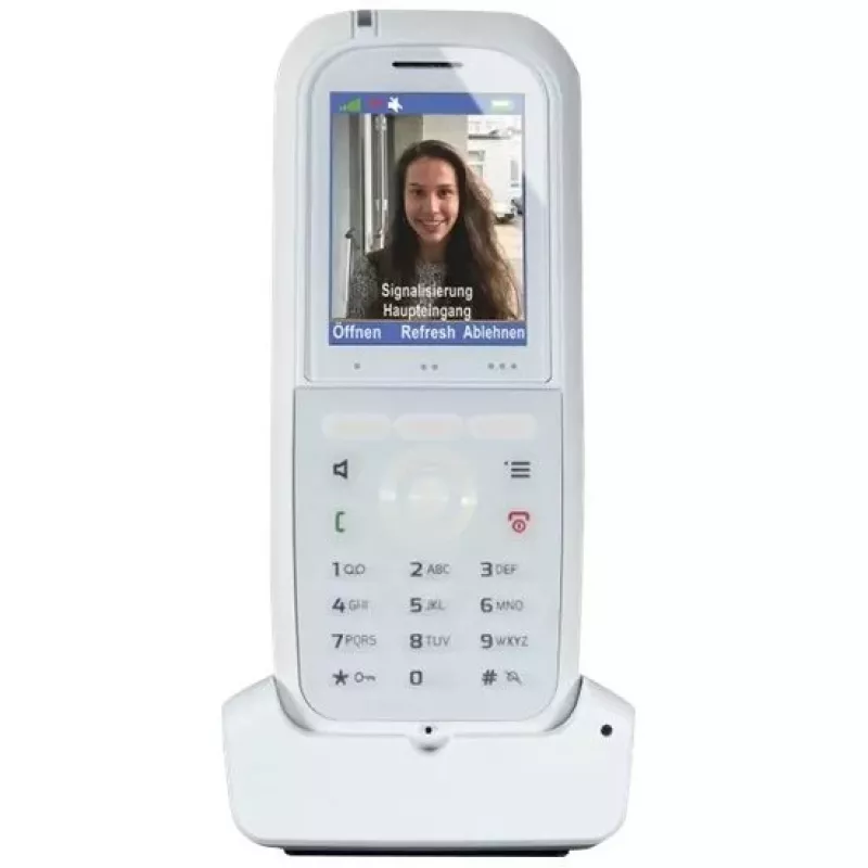 Telefono DECT agfeo DECT 77 IP — cordless VoIP con vivavoce, identificazione chiamante, display (bianco)