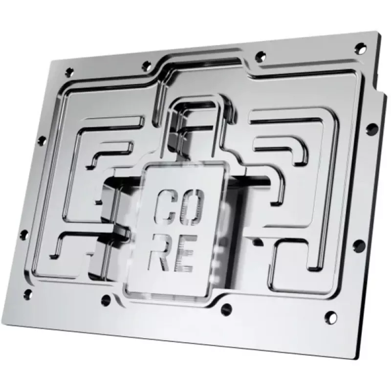 Waterblock per scheda grafica Alphacool Core RX 9070 XT Hellhound+ Transparent Chrome con backplate