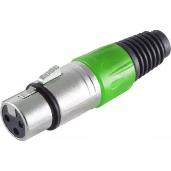 ShiverPeaks BASIC-S Accoppiatore XLR (femmina), verde (BS55022-G)