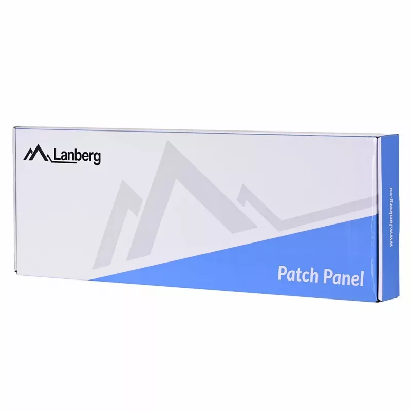 Patch panel 1U LANBERG PPKS-1124-B, 24 porte, 1U, ABS, nero, 482,6×44,5×154 mm