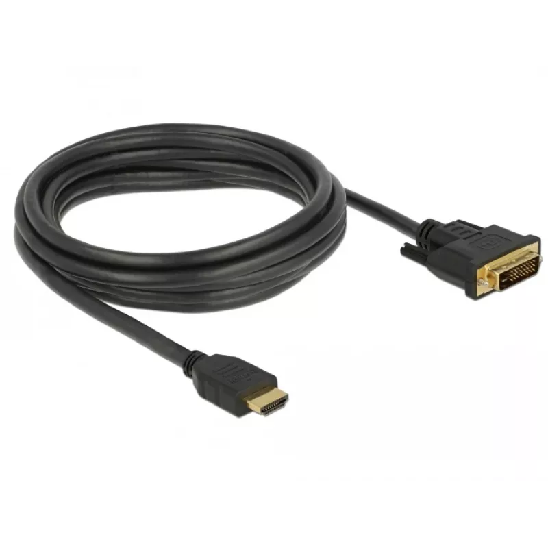 Adattatore cavo video DeLOCK 85655 3 m HDMI Type-A DVI nero