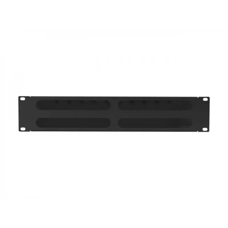 Organizzatore di cavi per rack 19 pollici 2U LANBERG AK-1705-B, nero