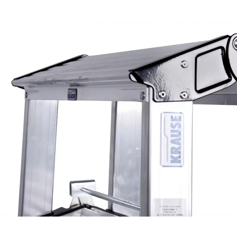 Scaletta Krause 126030 — alluminio 3 gradini, altezza massima 65 cm, 6,1 kg, larghezza 500 mm