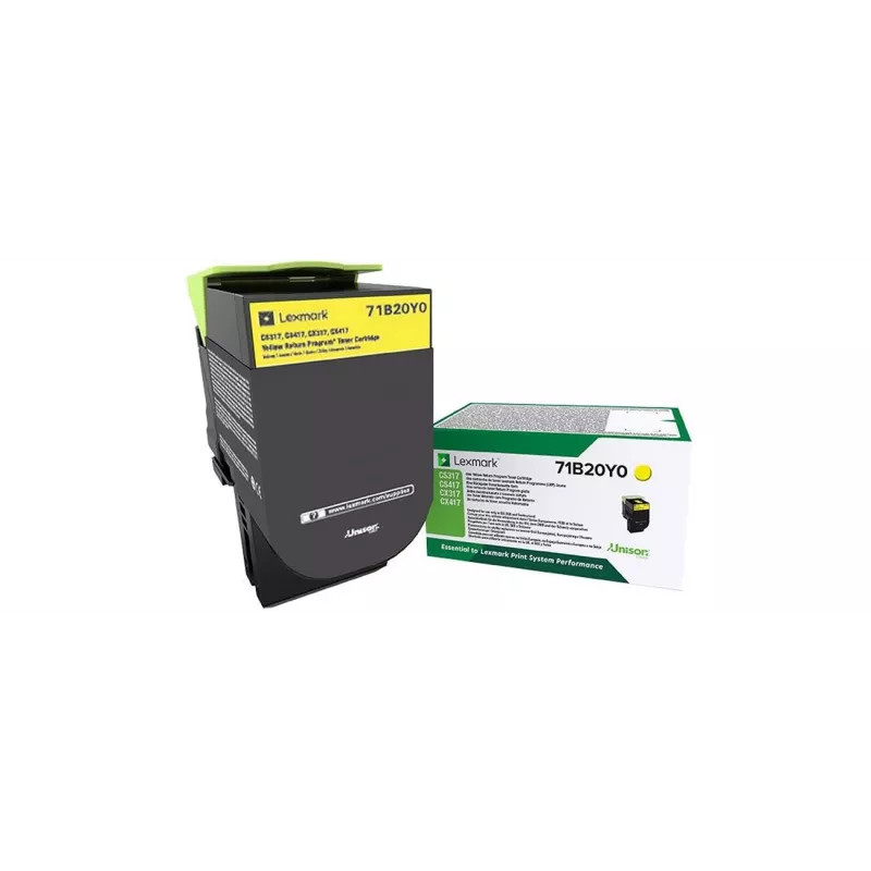Cartuccia toner Lexmark 71B20Y0 2300 pagine giallo