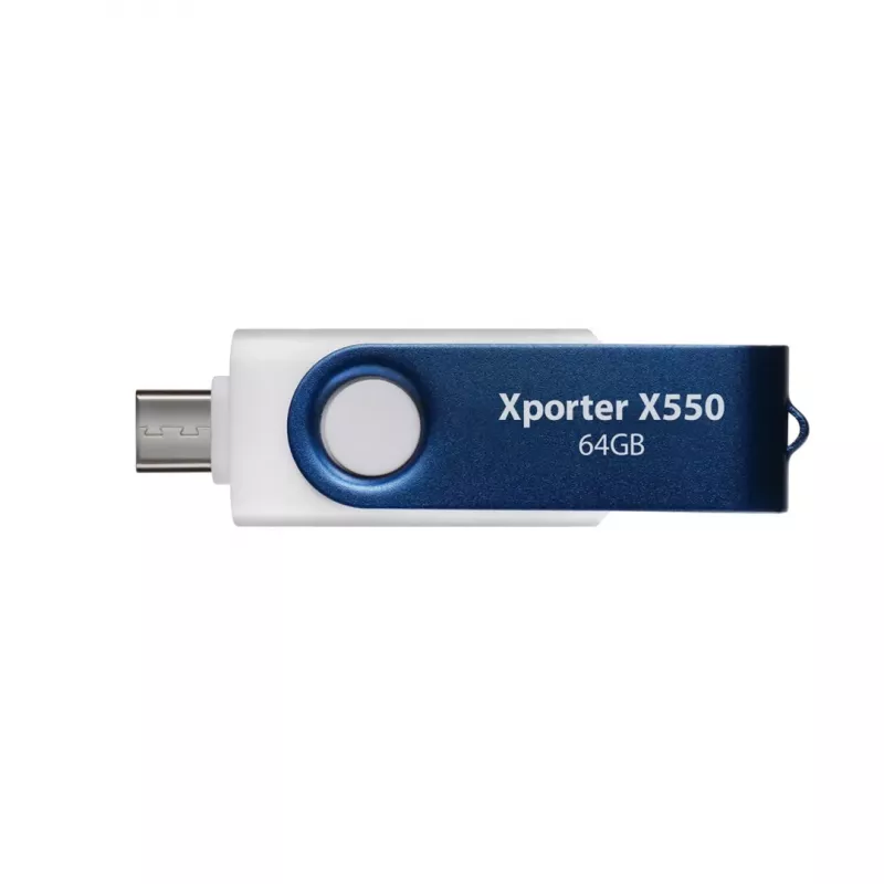 Chiavetta USB Patriot Memory 64 GB Dual USB A+C PS64GX550AAD bianco blu
