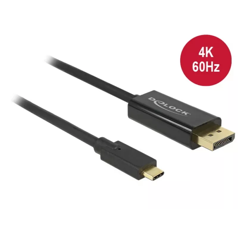 DeLOCK 85256 Adattatore cavo video 2 m USB Type-C DisplayPort nero