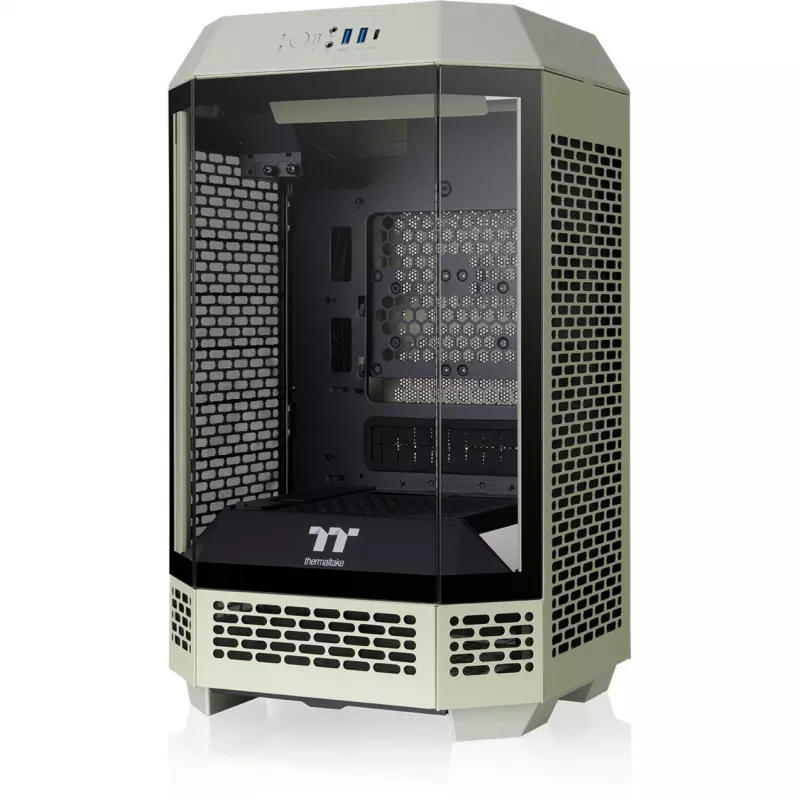 The Tower 250, case tower verde chiaro, vetro temperato