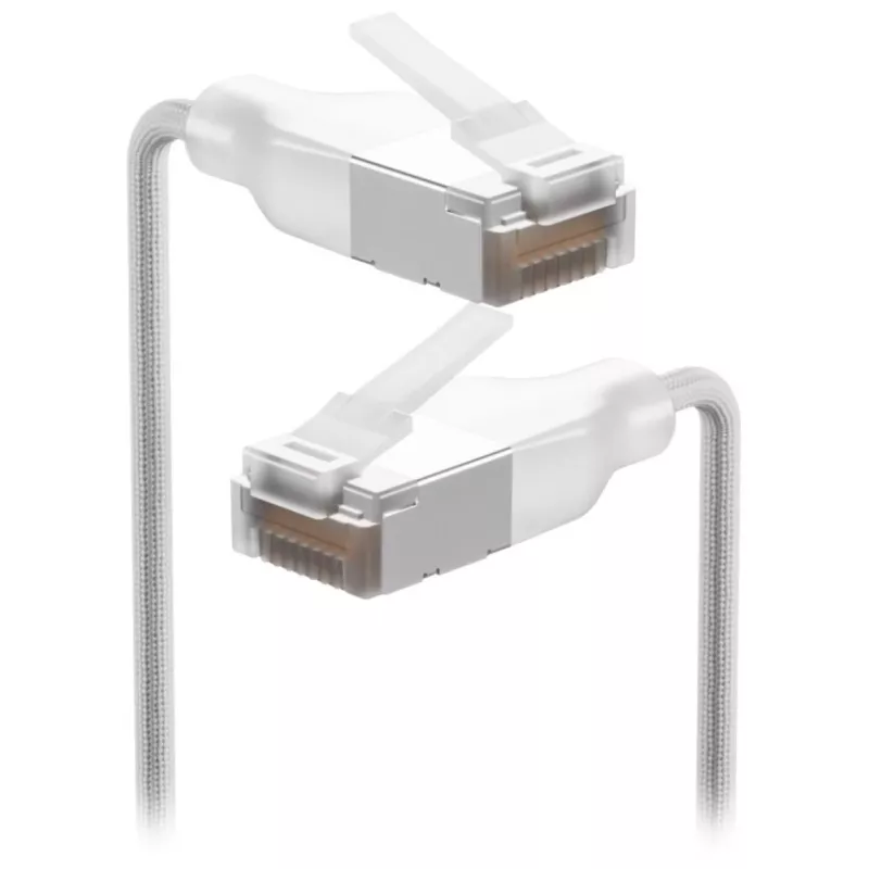Cavo di rete Ubiquiti UACC-Cable-Patch-EL-C6A-15M-W RJ-45 Cat6a 15m trasparente bianco
