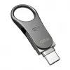 Silicon Power Mobile C80 chiavetta USB da 128 GB, USB Type-A / USB Type-C, USB 3.0 (3.1 Gen 1), titanio