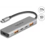 DeLOCK 64302 dock station per laptop con filo USB 3.2 Gen 2 Type-C grigio 95W