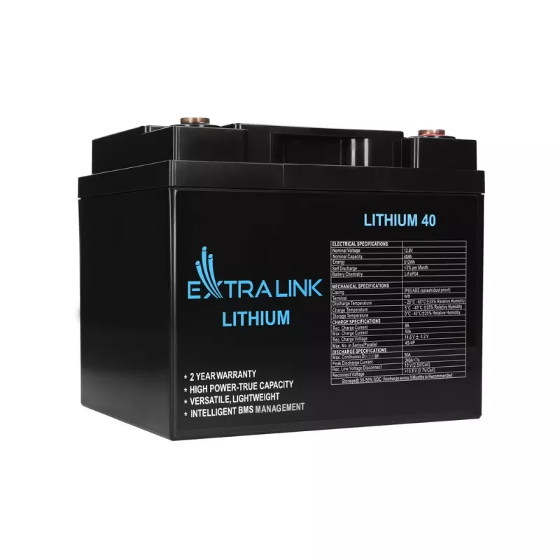 Accumulatore Extralink LiFePO4 40AH 12,8 V BMS batteria 40000 mAh
