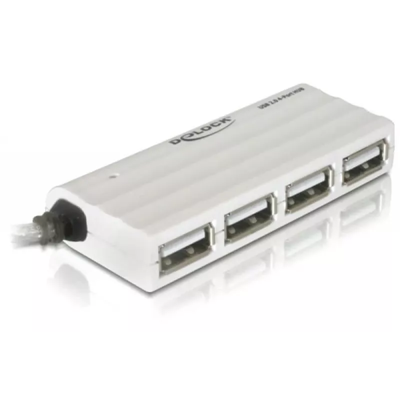 Hub USB DeLOCK 87445 4 porte esterno 480 Mbit/s bianco