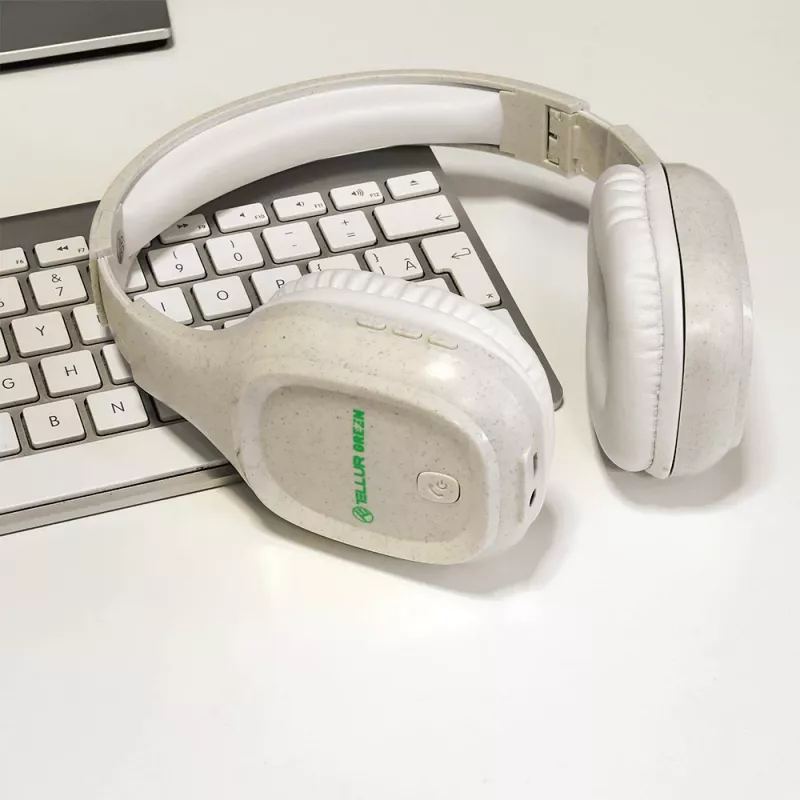 Cuffie Tellur verdi Bluetooth over-ear Pulse pieghevoli Cream TLL511441