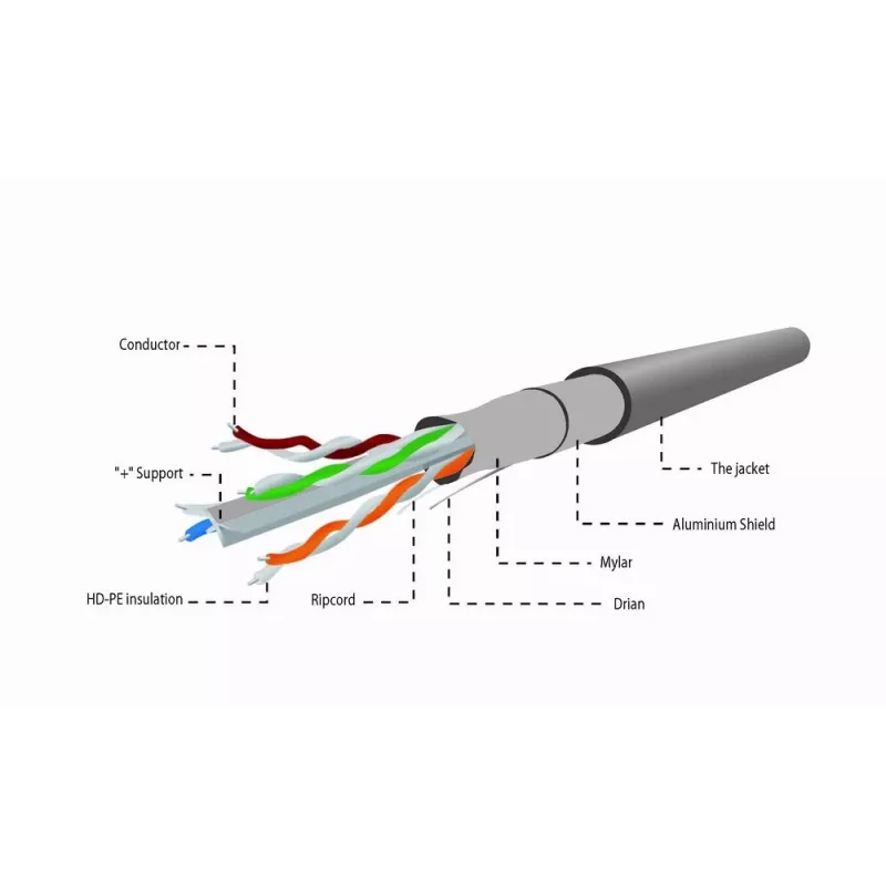 Gembird CAT6 FTP 100m cavo di rete grigio F/UTP (FTP)