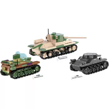 Set da costruzione COBI Renault R35 Valentine IX Panzer I 595 pezzi